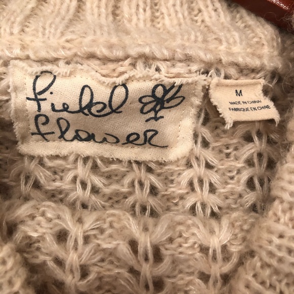 Anthropology Field Flower Waffle Knit Sweater - Picture 4 of 6